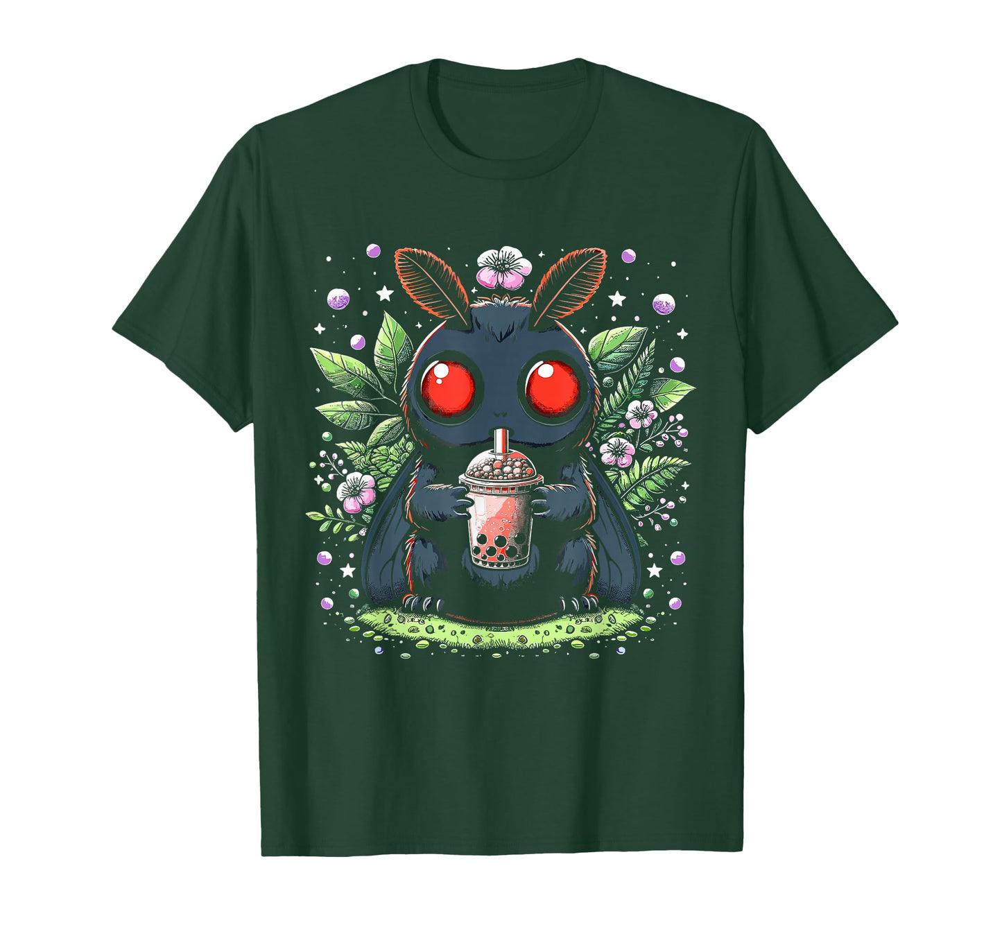 Mothman Boba Tea Kawaii Bubble Tea T-Shirt