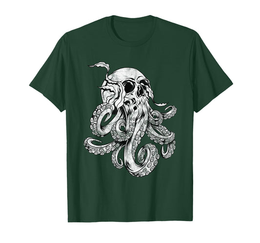 Octopus Skull Monster Kraken Cthulhu Skull for Men Women T-Shirt