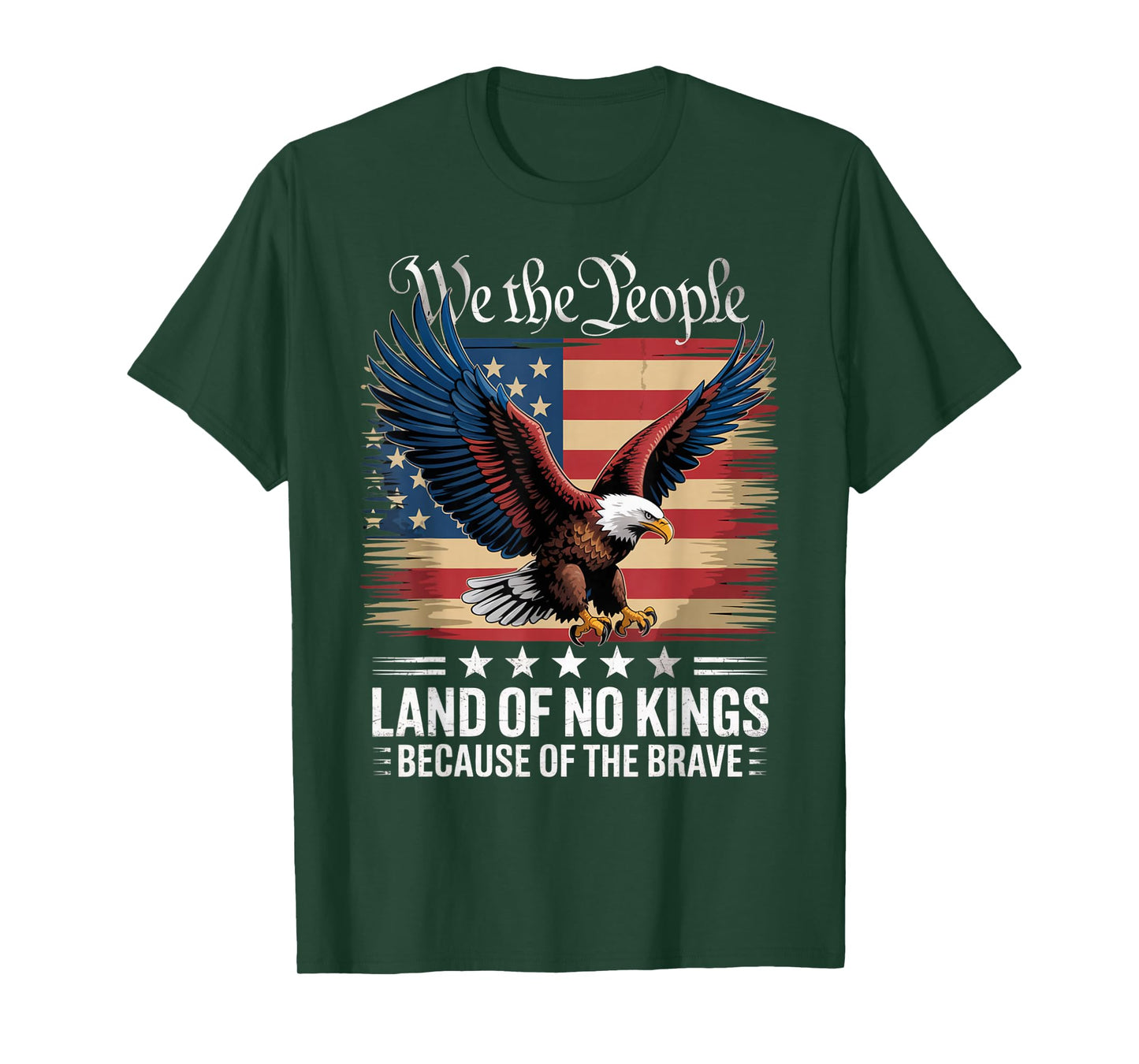 Land of No Kings Because of The Brave No Kings Day T-Shirt