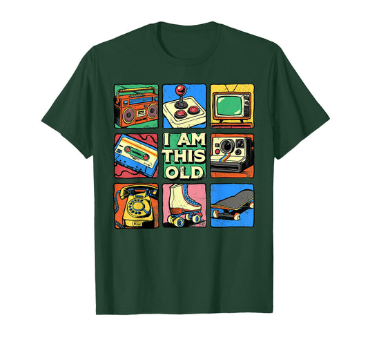 I Am This Old Retro Vintage Nostalgia 80s 90s Cassette Tape T-Shirt