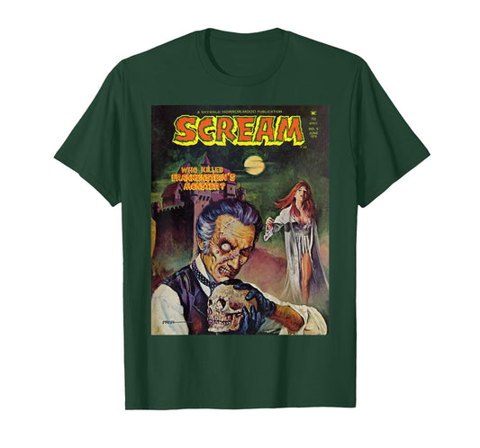 Halloween Horror Vintage Skull Monster Comic Book Retro T-Shirt