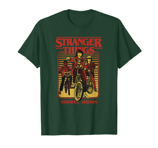 Stranger Things Retro Vintage Hawkins Indiana Bike Group T-Shirt
