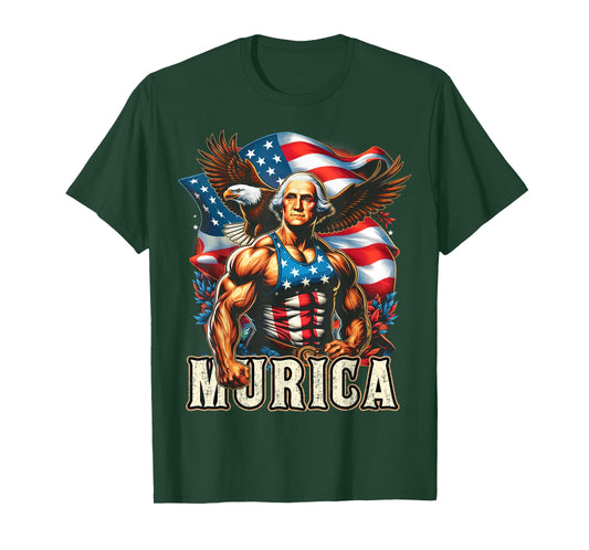 4th of July Patriotic Funny George Washington July 4th USA T-Shirt