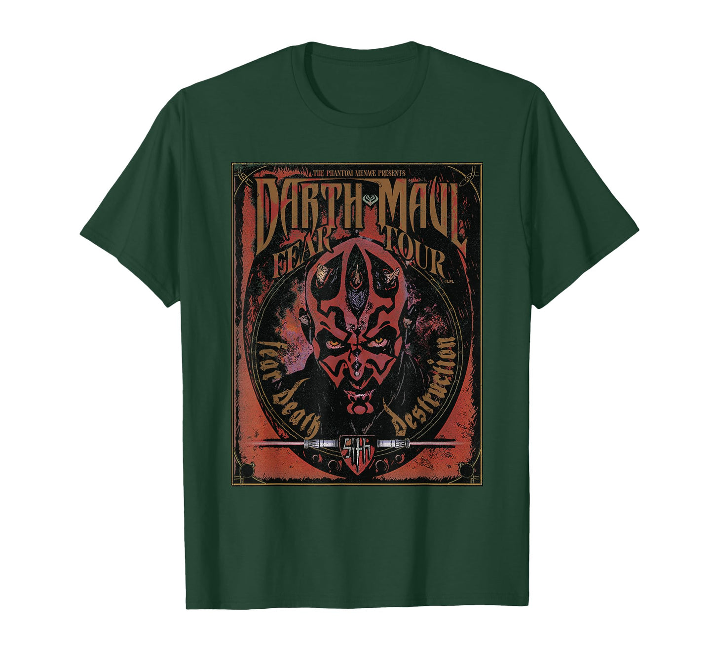 Star Wars Darth Maul Fear Tour Band T-Shirt
