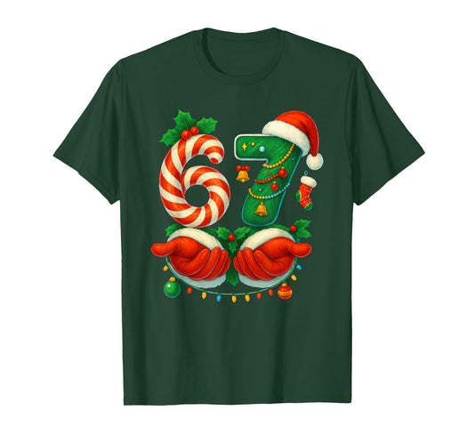 67 Christmas 6 7 Xmas Meme Funny Christmas Boys Girls Kids T-Shirt