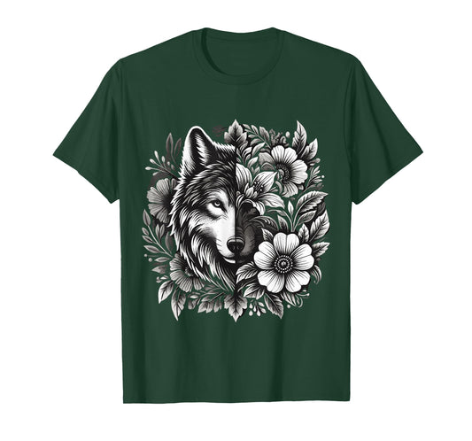 Floral Wolf T-Shirt