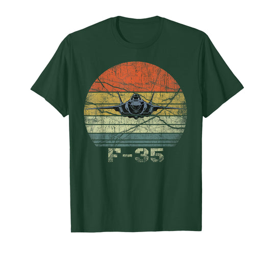Distressed F-35 Fighter Jet Military Airplane T-Shirt