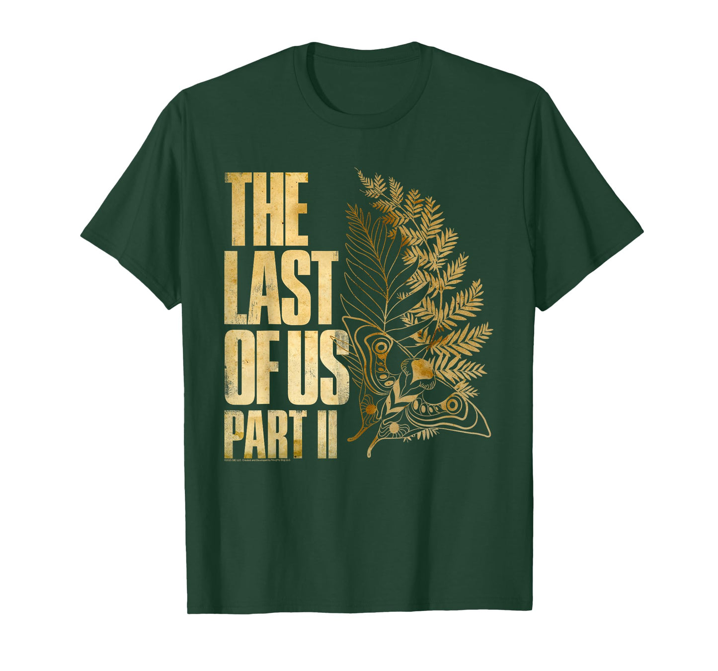 The Last of Us Part II Golden Moth and Leaves Video Game T-Shirt