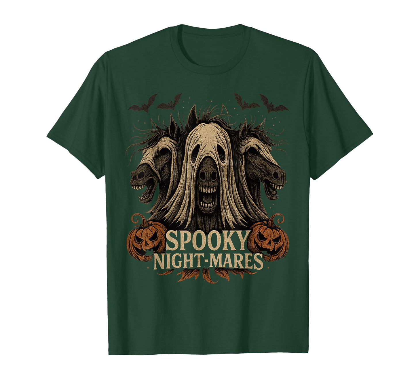Spooky Night-Mares Halloween Spooky Season Funny Horses T-Shirt