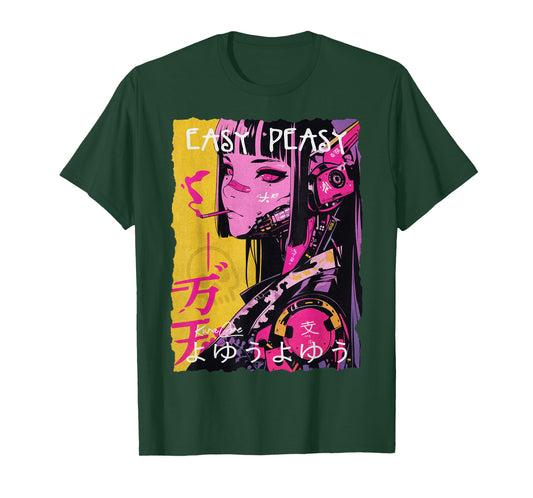 Japan Streetwear Cyberpunk Y2K Techwear Retro Manga Anime T-Shirt