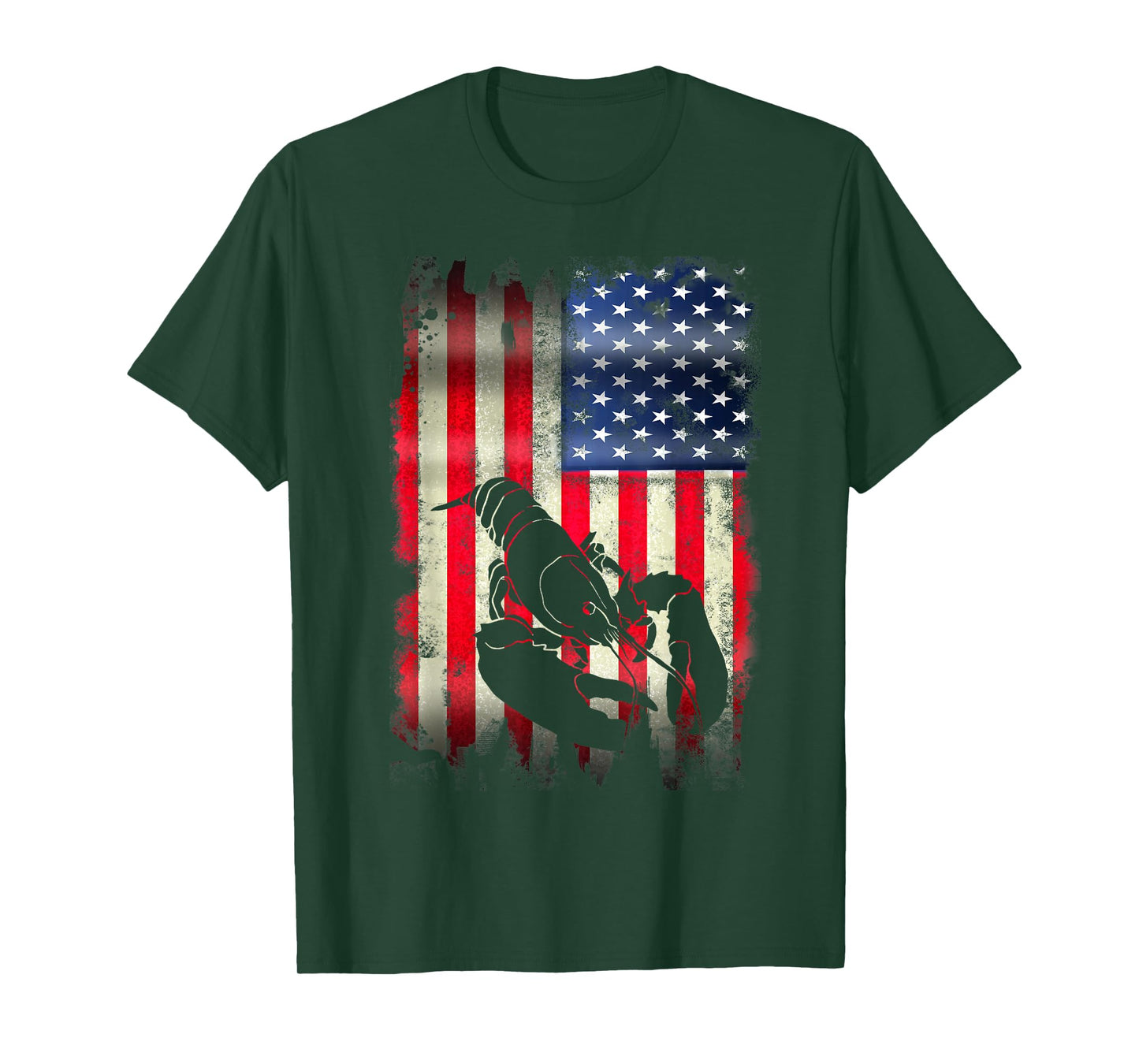 Lobster USA American Flag 4th of July Patriotic Merica T-Shirt