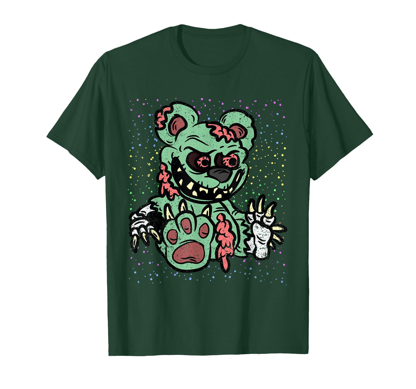 Zombie Teddy Bear Halloween Costume Scary Spooky Monster T-Shirt