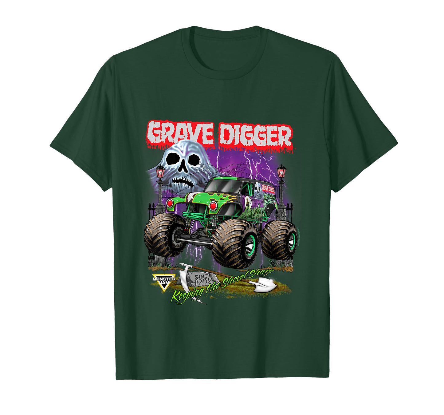 Monster Jam Grave Digger Shovel Sharp T-Shirt