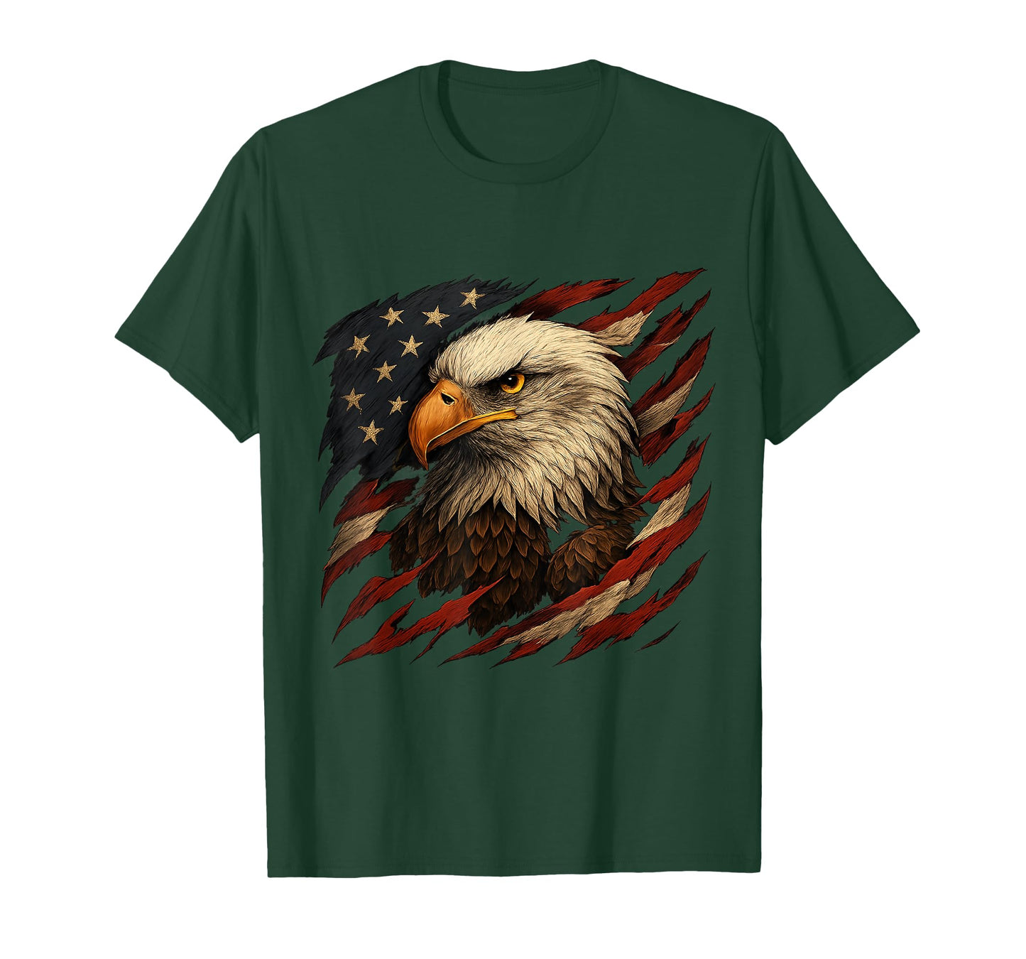 American Bald Eagle, American Flag, Vintage USA Flag T-Shirt