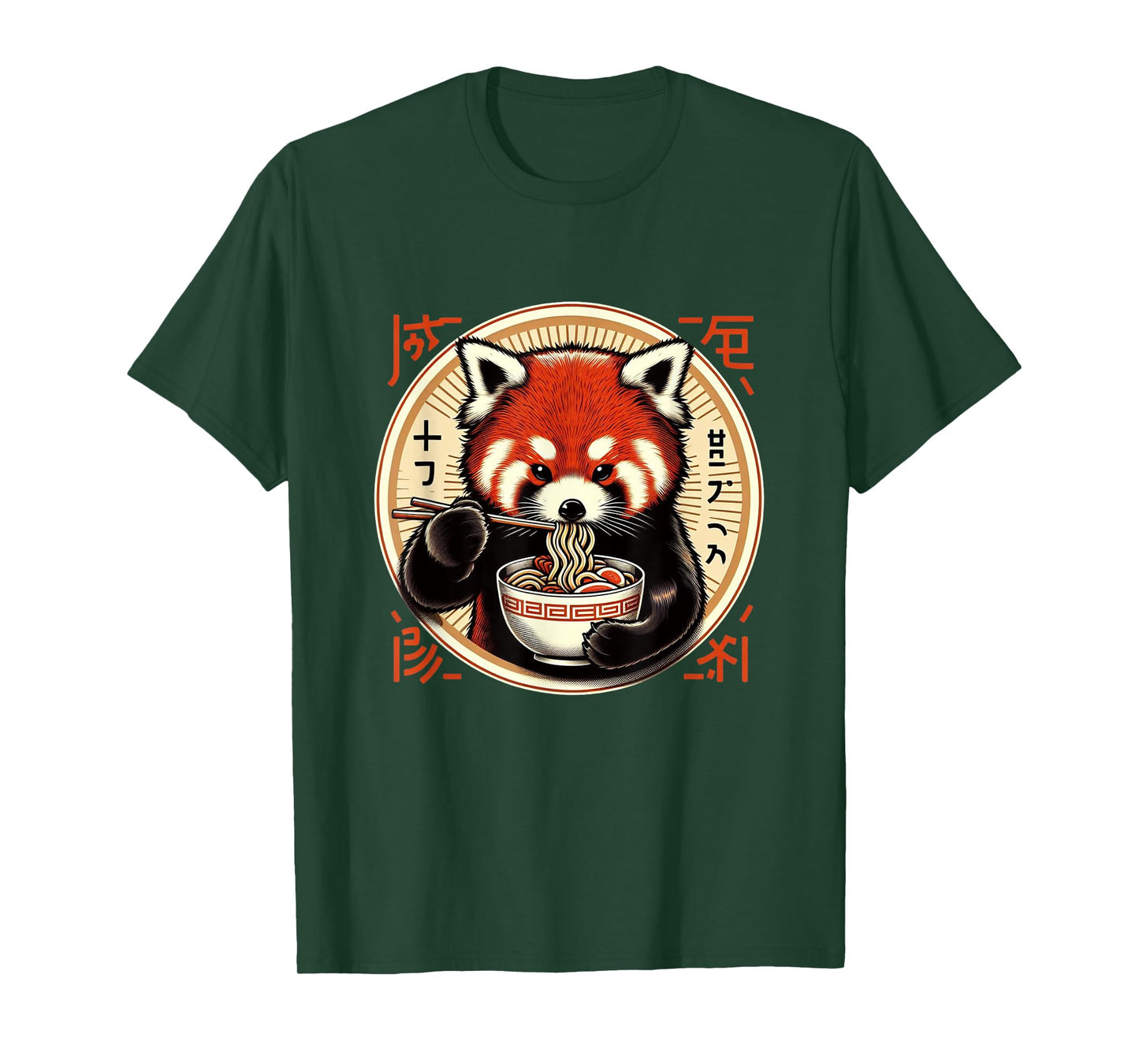 Red Panda Ramen Kawaii Neko Japanese Noodles Aesthetic T-Shirt
