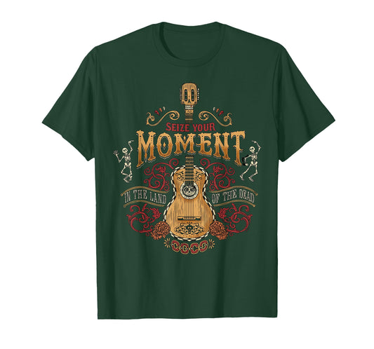 Disney Pixar Coco Seize Your Moment Distressed Guitar Logo T-Shirt