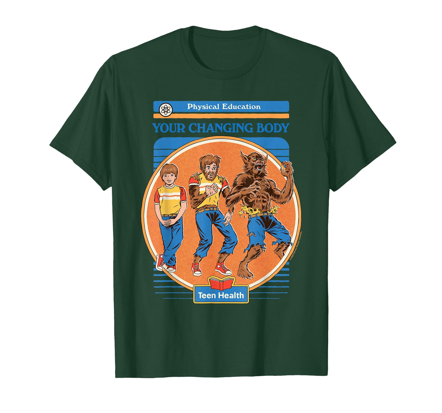 Changing Body Werewolf Sarcastic Vintage Funny Adult Humor T-Shirt
