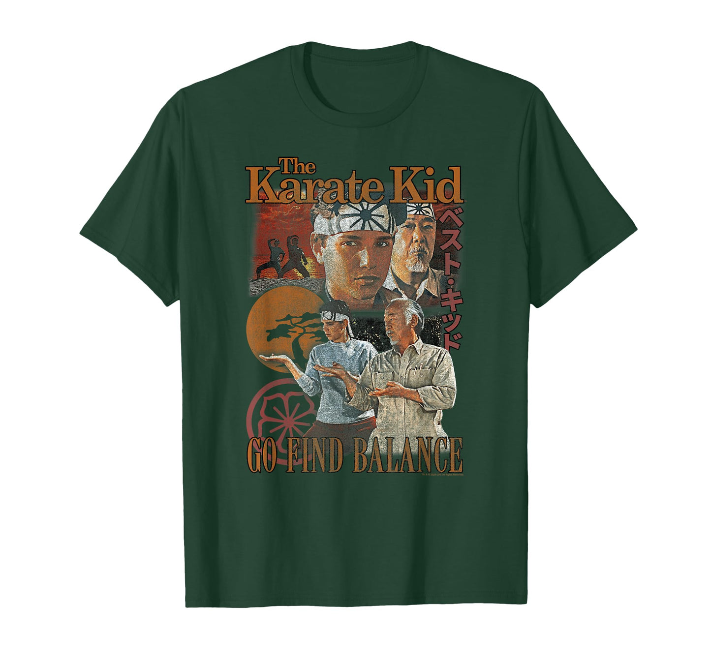 The Karate Kid Go Find Balance Vintage Photo Collage Movie T-Shirt