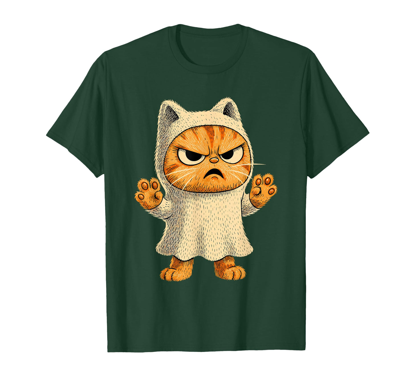 Sheet Ghost Cat Men Women Kids Teens Funny Halloween T-Shirt