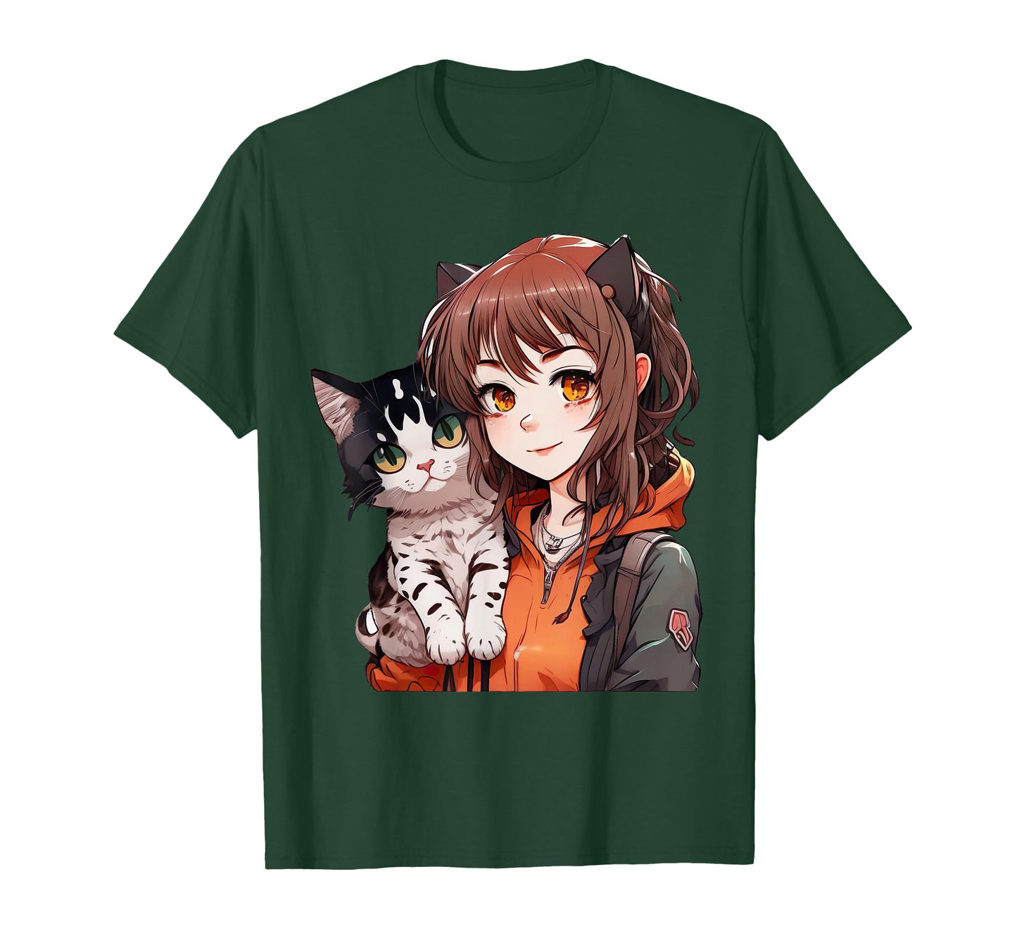 Anime and Cats Lover for Teen Manga kawaii Graphic Otaku T-Shirt