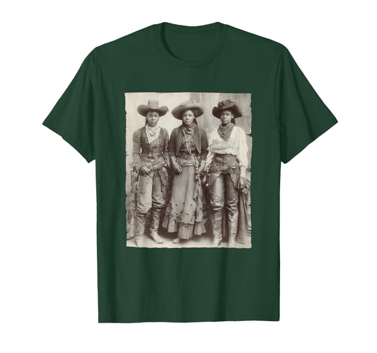 Black Cowgirl Western Rodeo Melanin Black History Texas T-Shirt