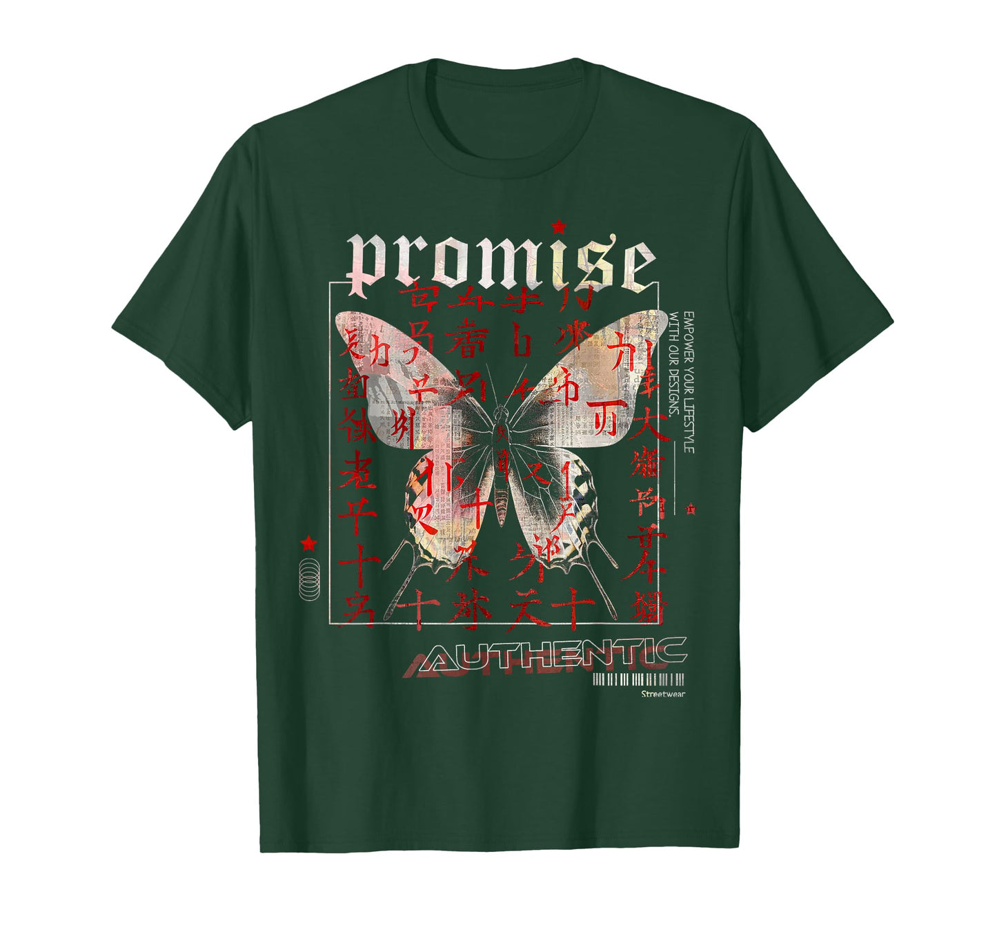 Butterfly | Frontprint | Anime Animal Art Graphic Anime T-Shirt