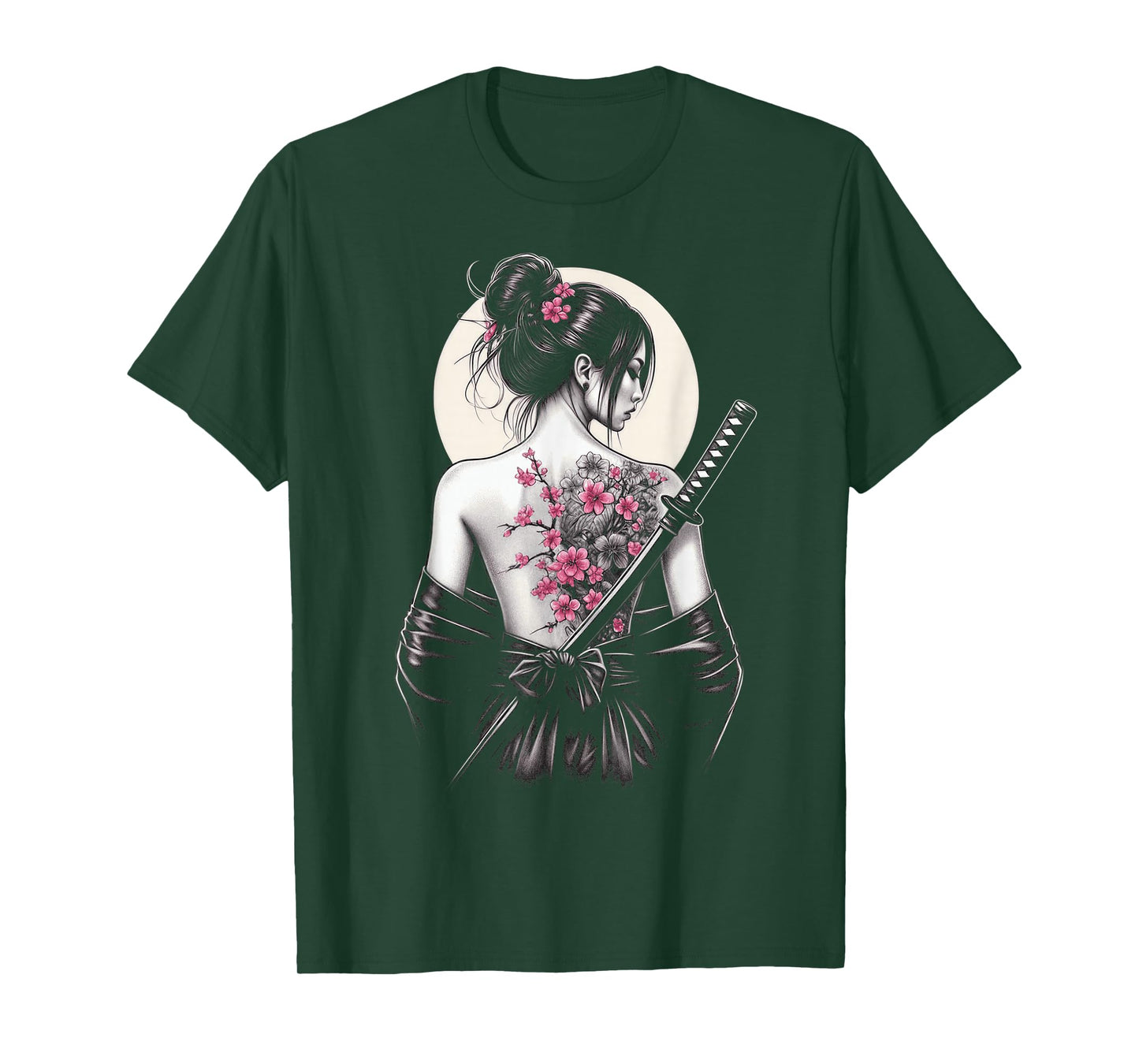 Japanese Samurai Warrior Woman Geisha T-Shirt