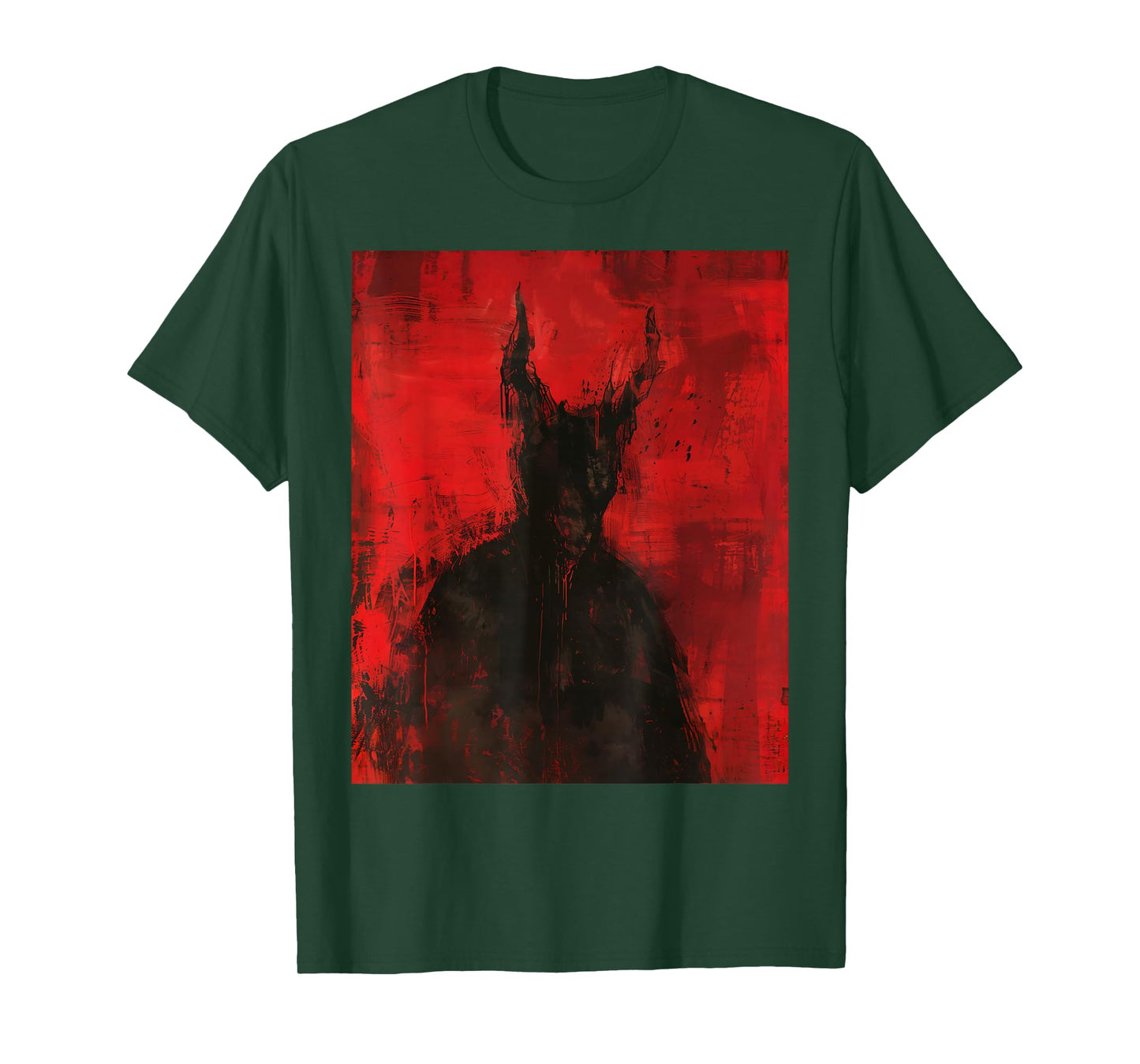 Red Demon Baphomet Horror Art Goth Dark Hell Occult T-Shirt