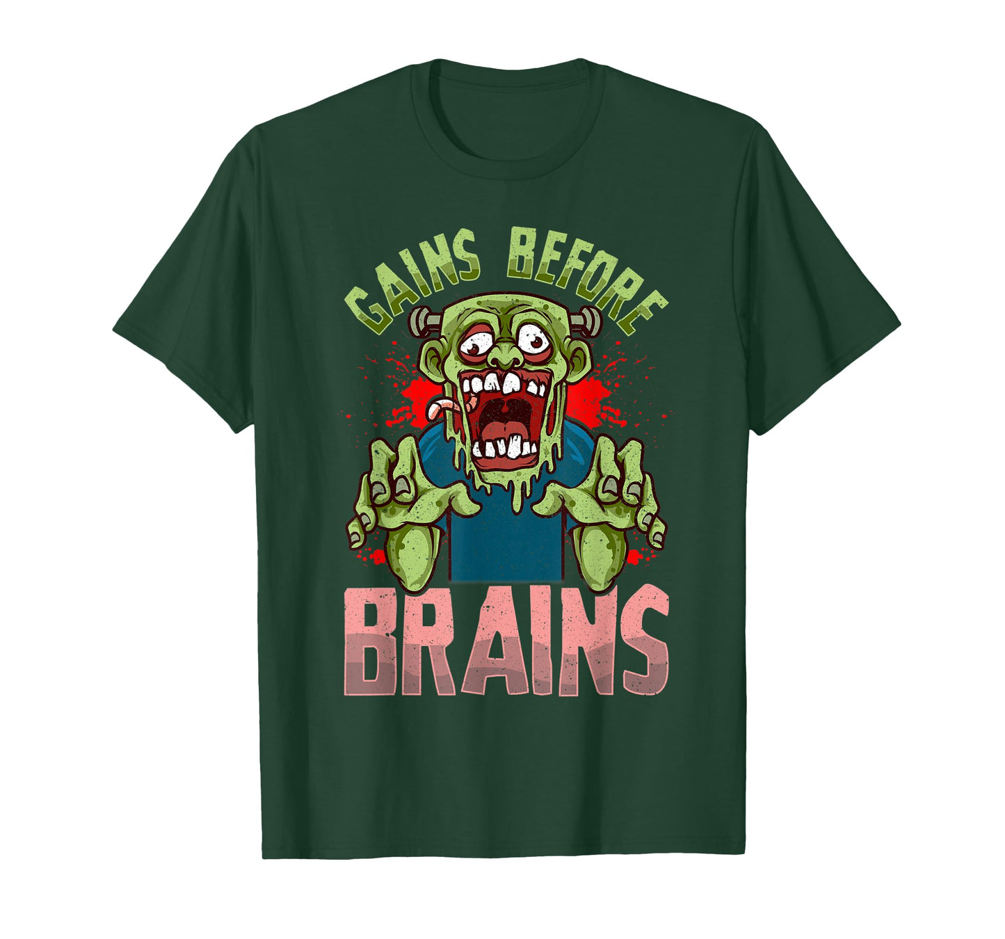 Zombie Apocalypse Funny Workout Gym Halloween Zombie T-Shirt