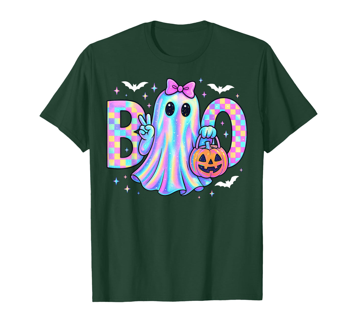 Preppy Halloween Boo Ghost Coquette Bow Boo JEE Ghost T-Shirt