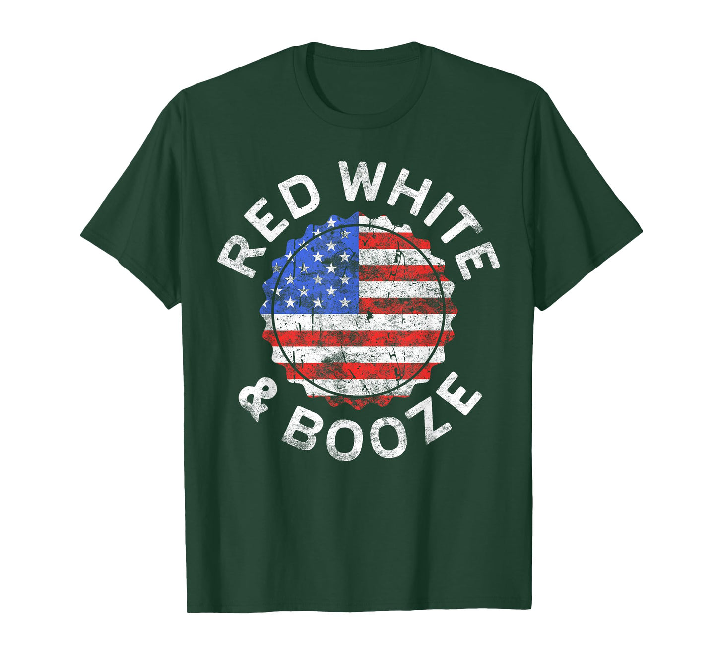 Red White And Booze Shirt Men Women Drinking 4th of July T-Shirt