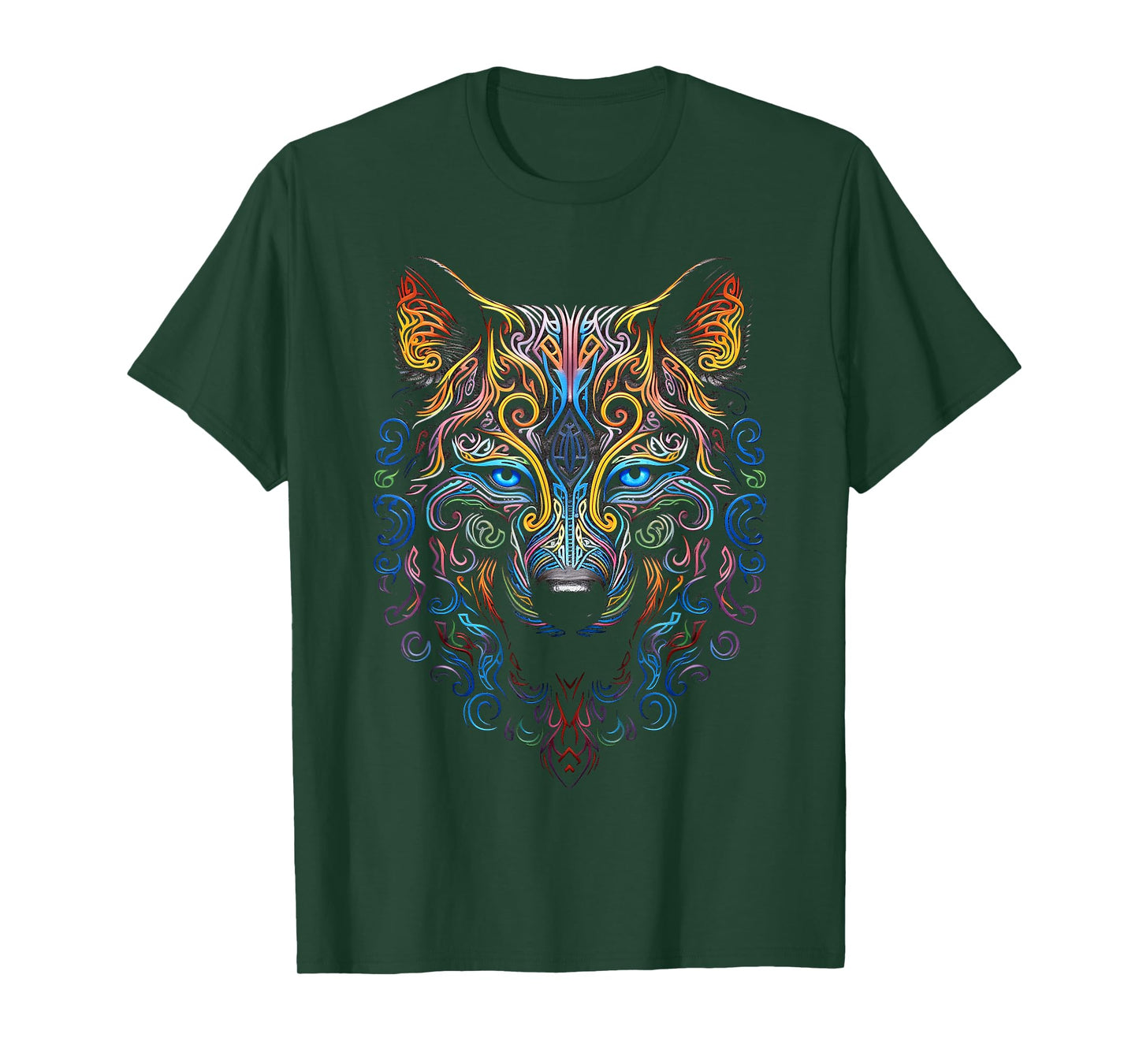 Wolf Animal Motif Artwork Wolf T-Shirt