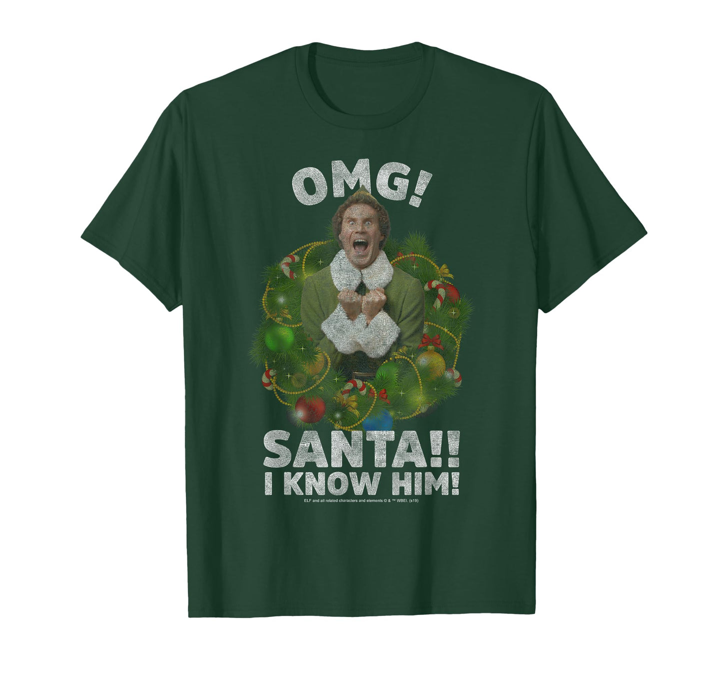 Elf Buddy OMG Santa I Know Him Vintage Joyful Poster T-Shirt