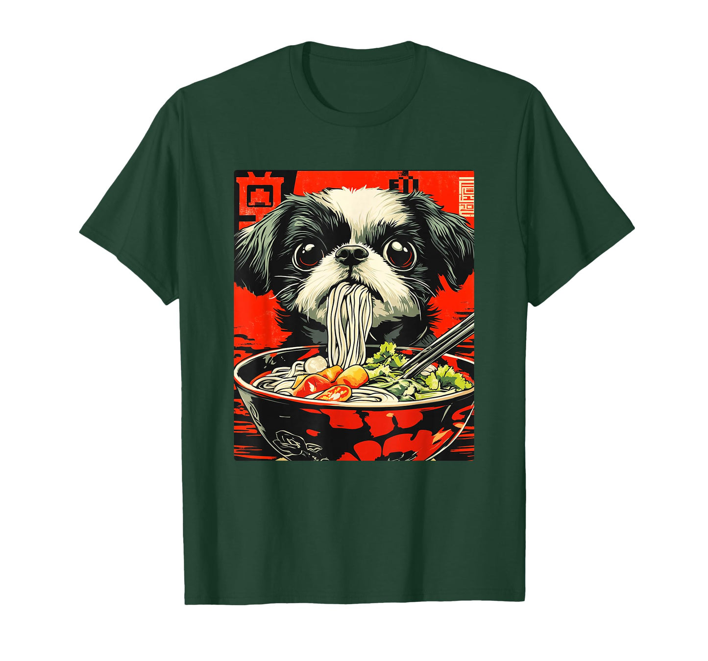 Shih Tzu Eating Japanese Ramen T-Shirt