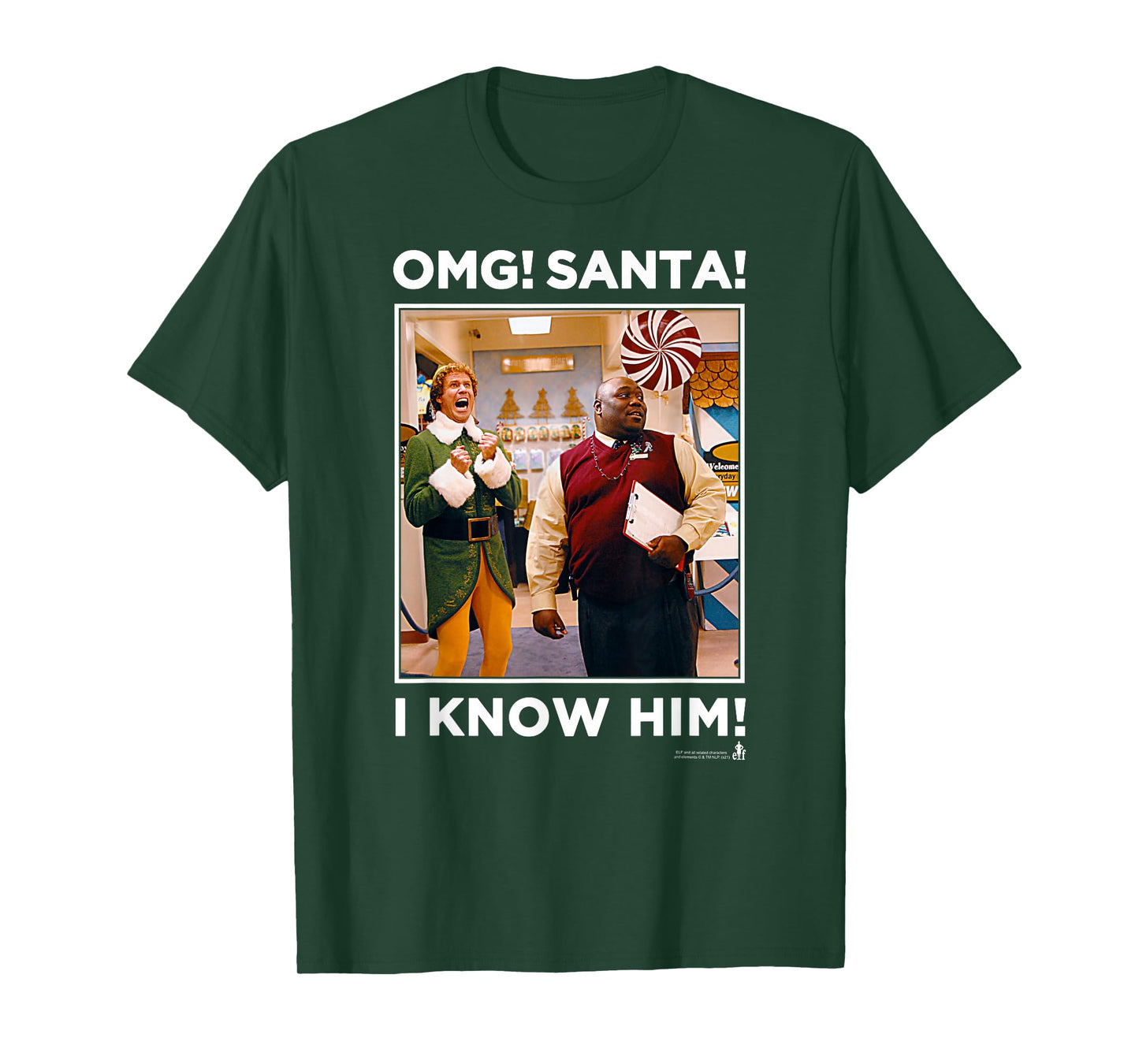 Elf I Know Him! Store Scene Funny Christmas T-Shirt