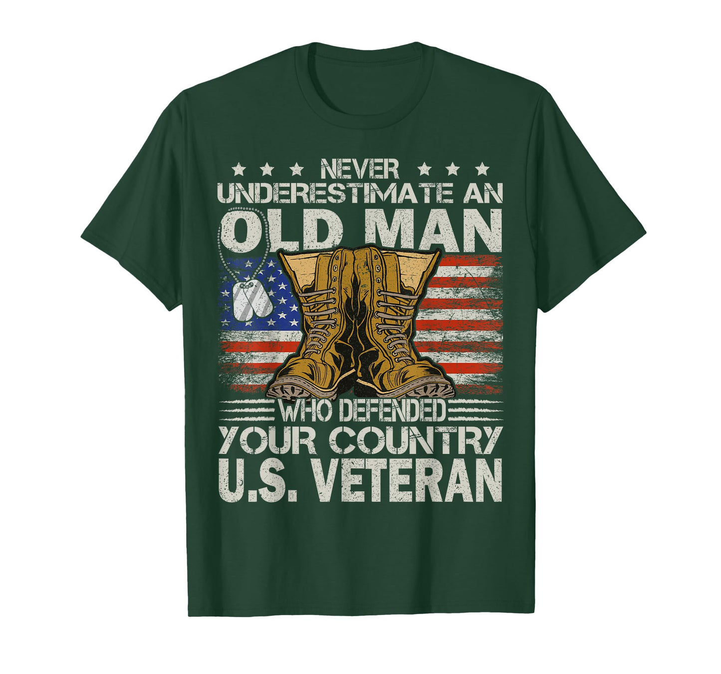 Veteran & Father's Day designs US Veteran veterans day Us Patriot T-Shirt, Black