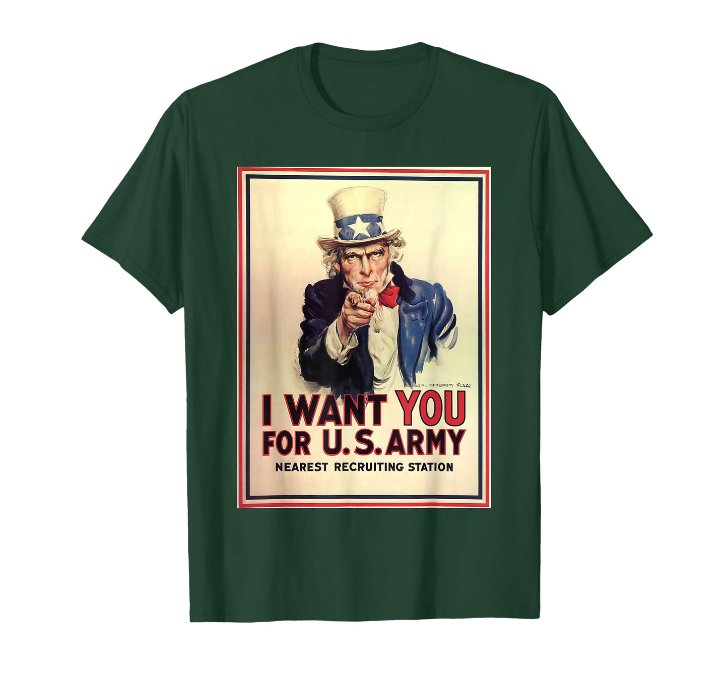 Uncle Sam I Want You For US Army Vintage Poster T-shirt T-Shirt