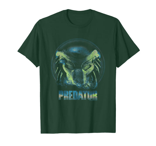 Aliens Iconic Predator Big Face Distressed Big Chest Poster T-Shirt