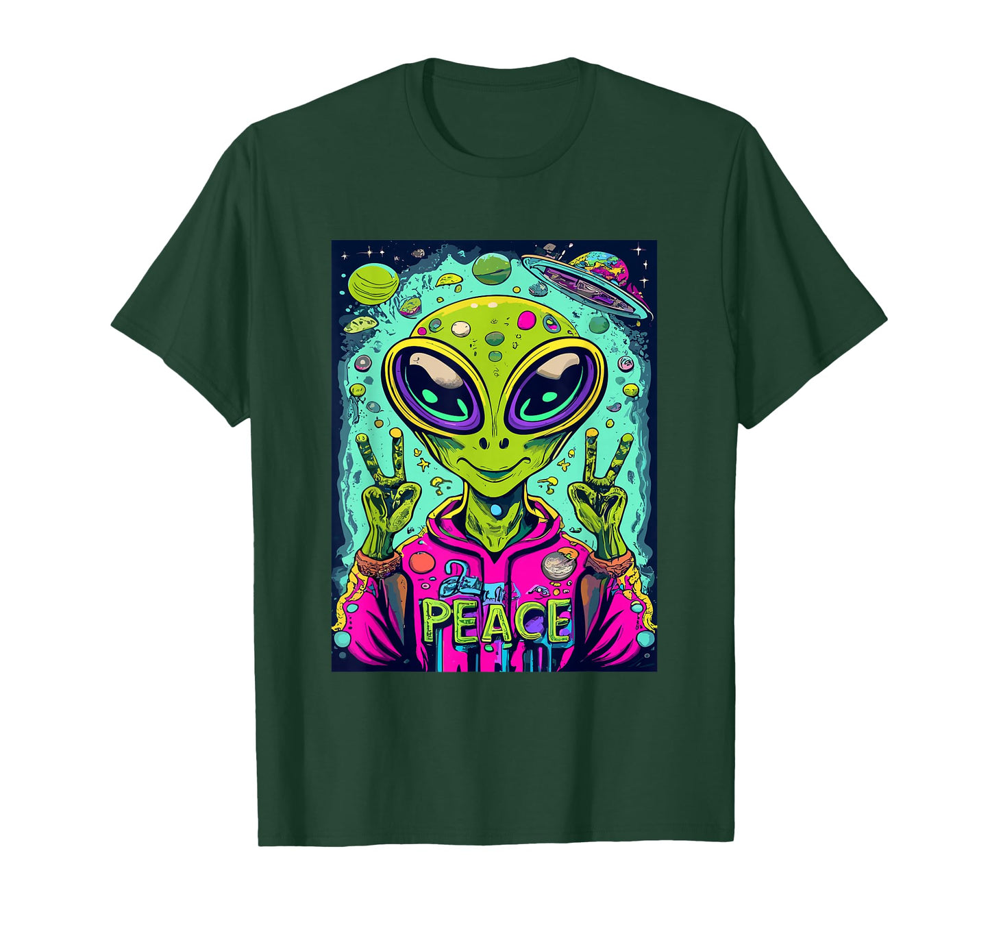 Retro Alien Lover UFO Abduction Team Alien T-Shirt