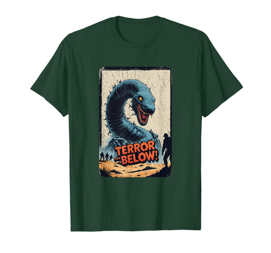 Mongolian Death Worm Vintage Horror Monster Poster T-Shirt