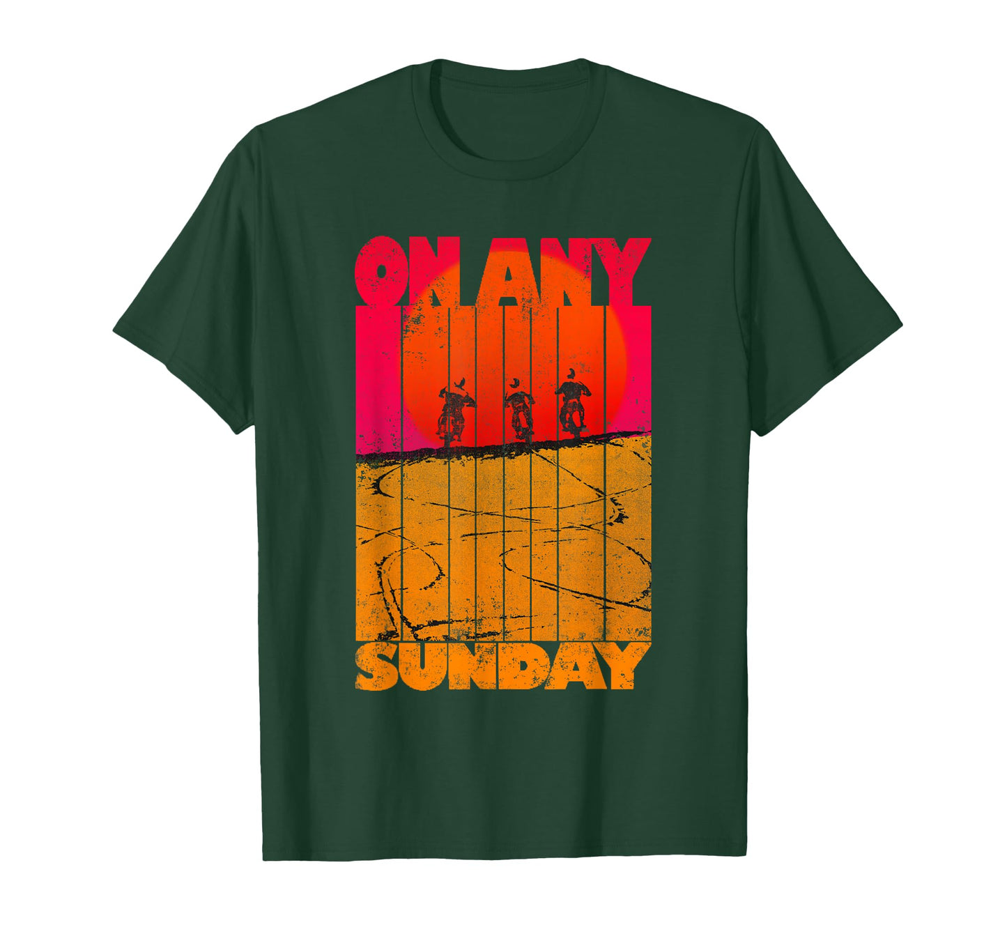 Endless Summer Vintage On Any Sunday T-Shirt - Men's Black Small Classic Fit Short Sleeve Crew Neck T-Shirt