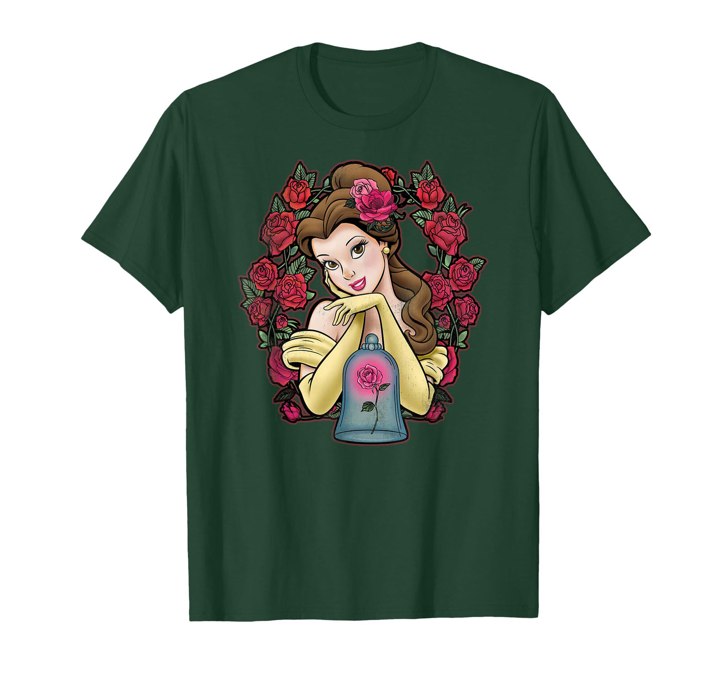 Disney Beauty And The Beast Belle Roses Graphic T-shirt T-Shirt