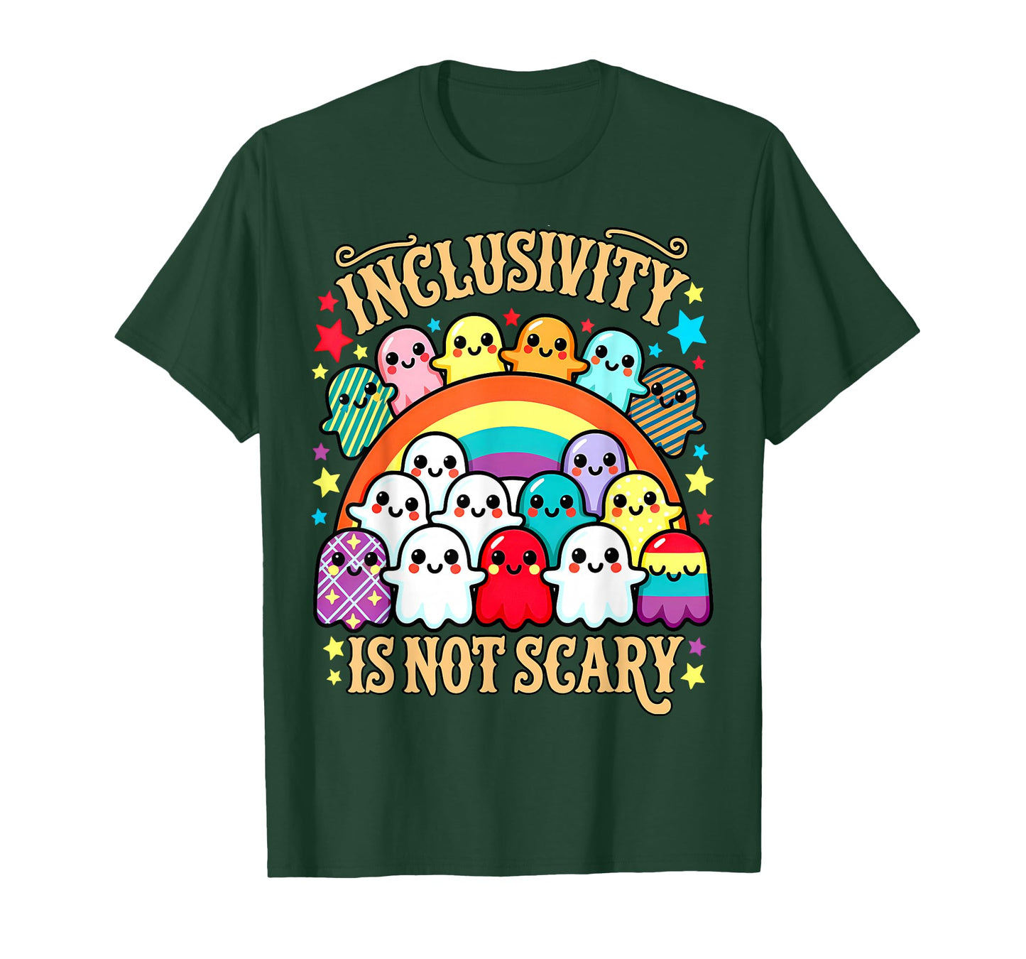 Inclusivity Is Not Scary – Cute Ghost Halloween T-Shirt