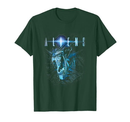 Aliens Iconic Epic Queen Xenomorph Angry Big Chest Portrait T-Shirt