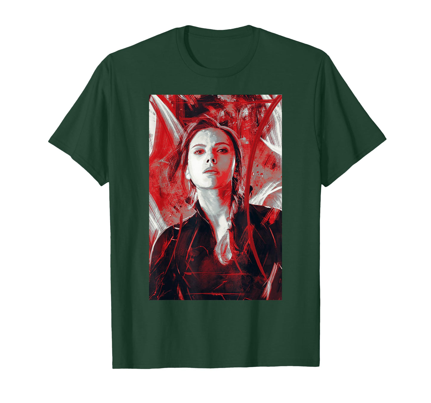 Marvel Avengers Endgame Black Widow Painting Graphic T-Shirt T-Shirt
