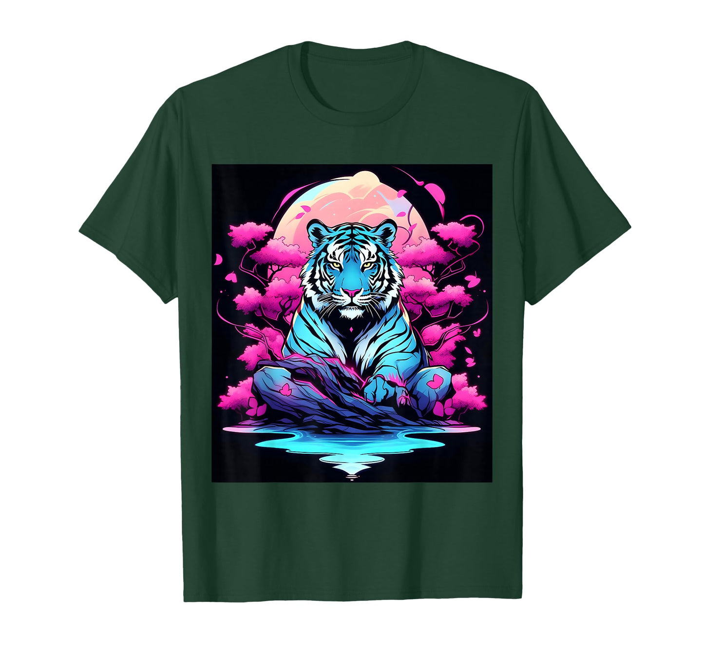 Graphic Showcasing a Striking Tiger in the Darkness T-Shirt