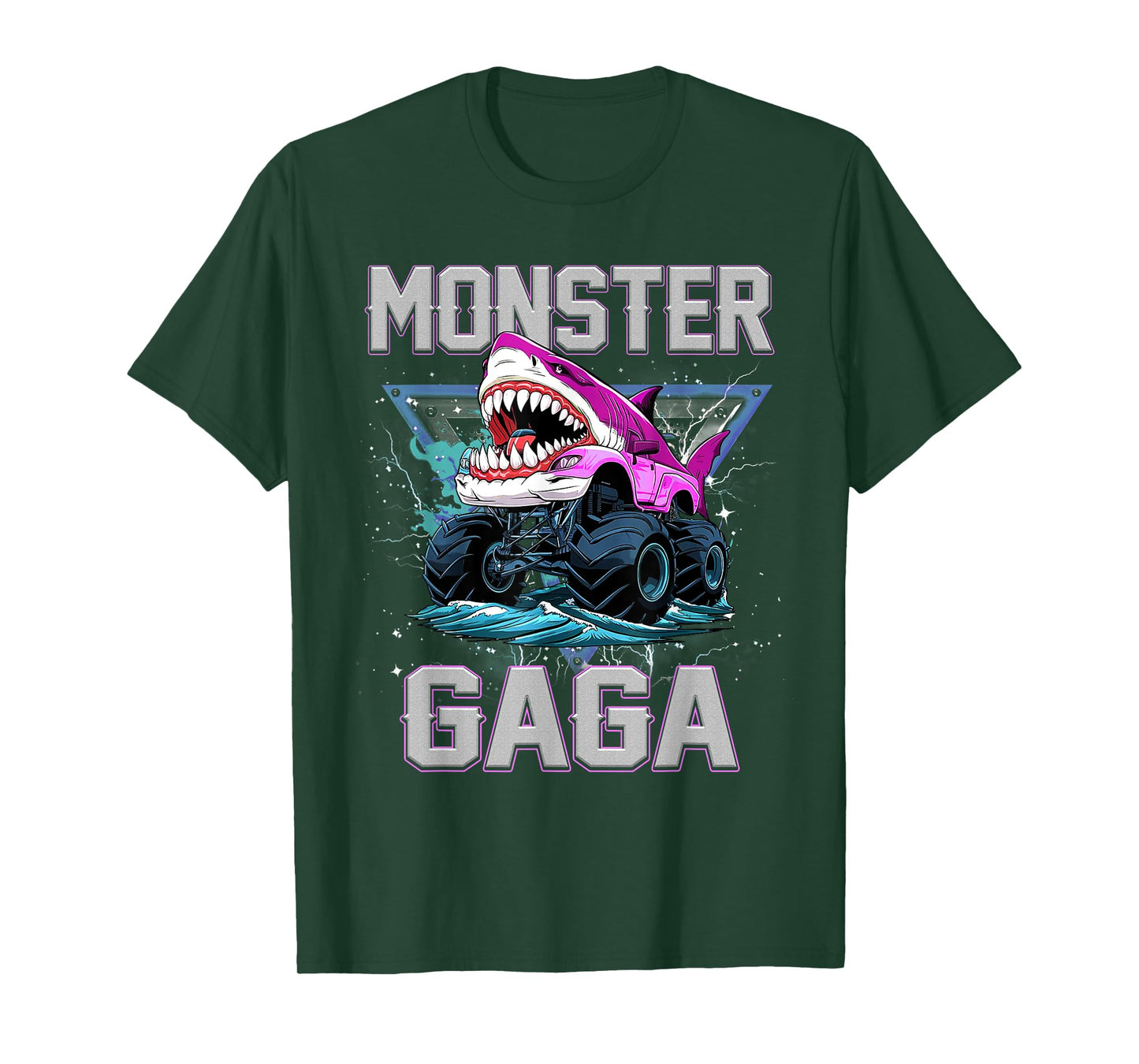 Shark Monster Truck Gaga Monster Truck Are My Jam Truck T-Shirt