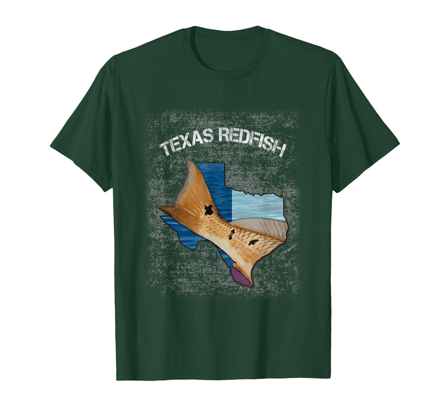 Texas Redfish Texas Flag Fishing Shirt