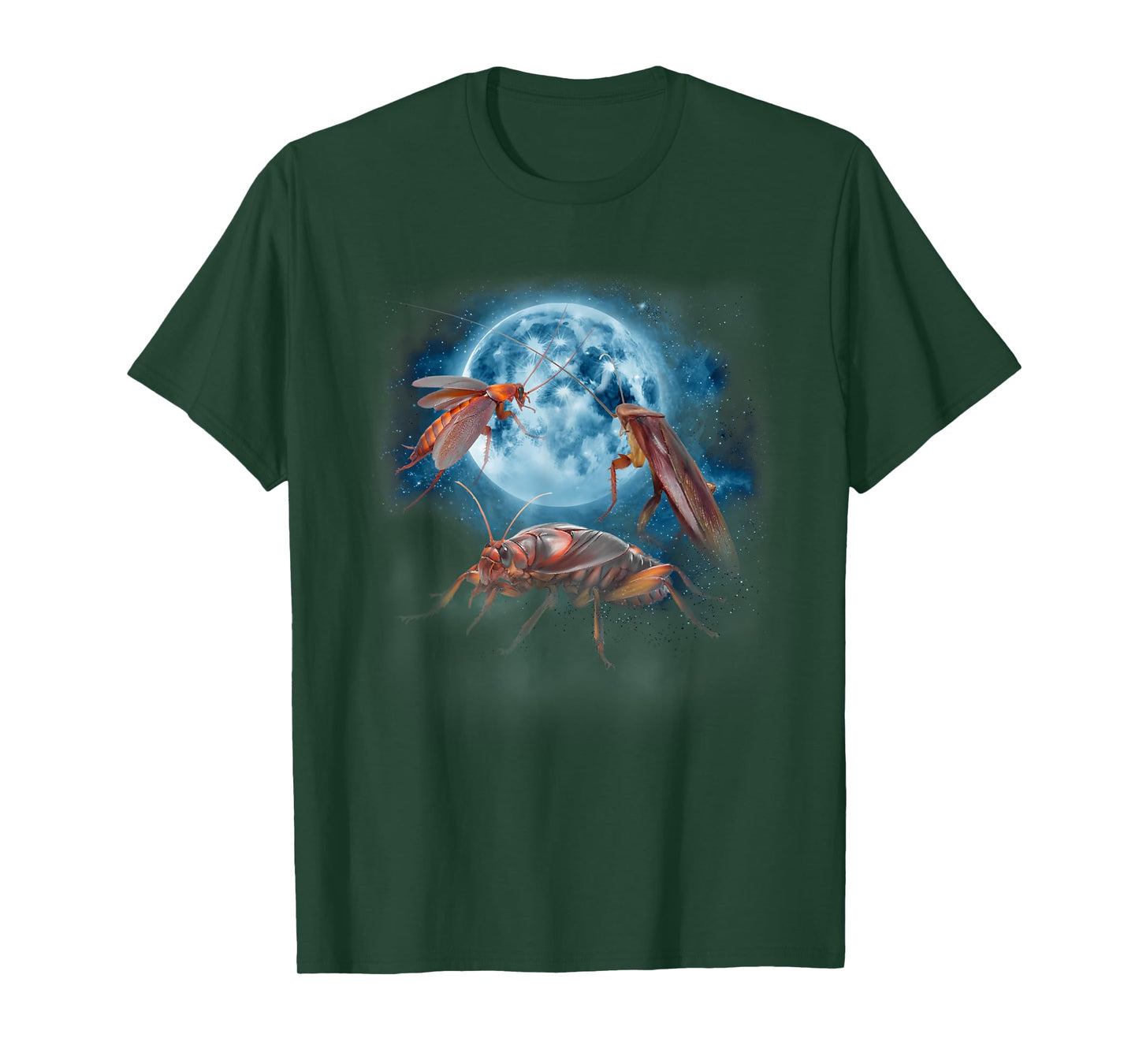 Cockroach Shirt - Cockroach Shirt Funny Howling at the Moon T-Shirt
