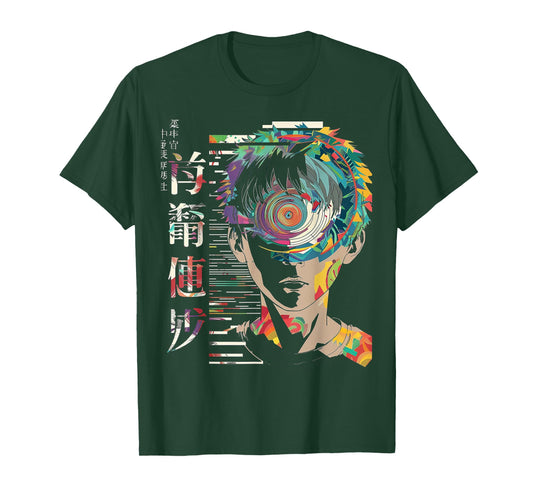Anime Manga Motif Mandala Artwork Anime T-Shirt